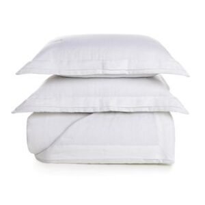 Colcha com Porta Travesseiros King 100% Linho Vasari