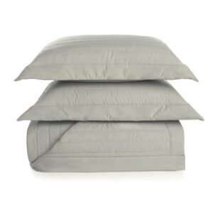 Colcha com Porta Travesseiros King 100% Algodão Monteleone Grigio