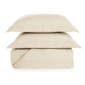 Colcha com Porta Travesseiros Queen 100% Algodão Monteleone Crema