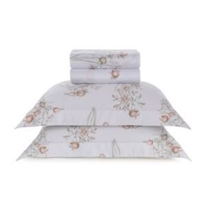 Jogo de Cama King 200 Fios 100% Algodão Narciso