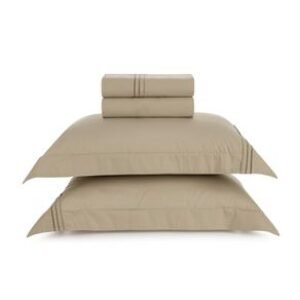 Jogo de Cama Casal 200 Fios Menfi Branco/Bege