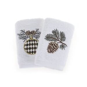 Jogo Lavabo com Bordado 100% Algodão Festive