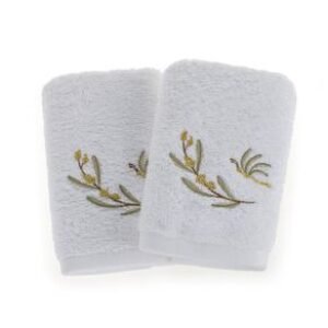 Jogo Lavabo com Bordado 100% Algodão Mimosa