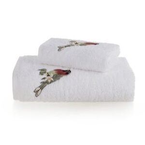 Jogo lavabo e Rosto 100% Algodão Arancia Branco