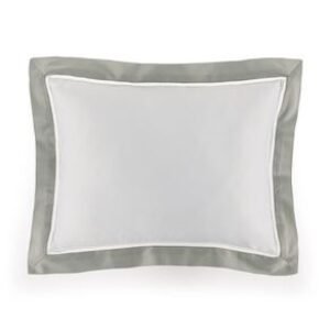 Almofada 600 fios Cetim Pariolli Branco/Platino