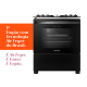 Fogão Brastemp 5 Bocas Preto Com Mesa De Vidro, Função Air Fryer E Turbo Chama – Bfs5lae