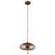 Pendente Metal Vidro Dourado Led 5w 3000k 31cm