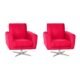 Conjunto Com 2 Poltronas Bruna Vermelho