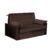 Sofá-cama Casal 2 Lugares Cristal Com Baú Veludo Marrom