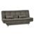 Sofá-cama Casal 3 Lugares Salomé Suede Amassado Com 2 Almofadas Cinza