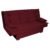 Sofá-cama 3 Lugares Esmeralda Veludo Vermelho
