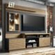 Estante Home Para Tv 65 Polegadas Eldorado Avelã Preto