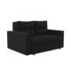 Sofá-cama Casal 3 Lugares Drika Suede Preto