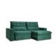 Sofá 3 Lugares Retrátil E Reclinável Flexforma Jazz Veludo Verde 200 Cm