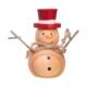 Adorno Boneco de Neve Home Style Bosque Natalino 5 cm