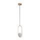 Pendente Metal Vidro Bronze Branco Cadre