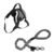 Combo Pet Guia Antishock 5x105cm e Peitoral Air Pull Cinza Mimo