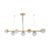 Pendente Aluminio Vidro Dourado 23cm Fiati