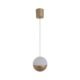 Pendente Acrilico Metal Dourado Led 7w 3000k Moon