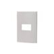 Placa 4×2 Termoplastico Branco 1 Modulo Decor