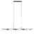 Pendente Aluminio Vidro Orbit 145Cm – PRETO