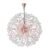 Pendente Metal Cristal Rose 100cm