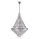 Lustre Metal Cristal Cromado 90cm