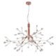 Lustre Metal Cobre E Cristais 88cm