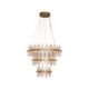 Lustre Led Cristal Dourado 146w 3000k Siena