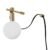 Arandela Aluminio Vidro Dourado Hook