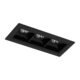 Plafon Led Embutir Retangular Preto 7w 34 2700k Picco