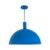 Pendente Cupula Aluminio 48cm Azul Royal Prata