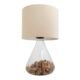 Luminaria De Mesa Vetro Lais Vidro Cupula Off White