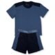 Conj. Pijama Cotton Curto Infantil Azul marinho M