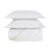 Colcha Queen Trussardi 2 Porta Travesseiros 1000 Fios Cetim 100% Algodão Egípcio Mileto Branco