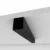 Perfil Sobrepor Aluminio Preto 250cm Sem Iluminacao Fit40