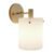 Arandela Metal Vidro Dourado Branco Trento