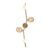 Arandela Metal Vidro Dourado Champagne Pinot