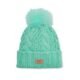 Gorro UGG Knit Cable Pom Verde – Único