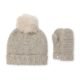 Kit UGG Juvenil com Luva e Gorro Cinza