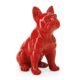 Escultura Cachorro Em Poliresina Vermelho