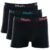 Kit 3 Cuecas Boxer Cotton Preto 03 P