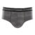 Cueca Slip Cotton Listrada Cinza mescla escuro M