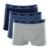 Kit 3 Cuecas Boxer Cotton Azul marinho P