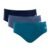 Kit 3 Cuecas Slip Algodão Infantil Azul petróleo P