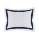 Almofada 300 Fios Vercelli Branco/Azul Siciliano