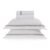 Jogo de cama King 300 fios Cetim Vercelli Branco/Nebbia