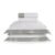 Jogo de cama King 600 fios Cetim Pariolli Branco/Platino