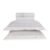 Jogo de cama King 300 fios Cetim Rienzo Branco/Nocciola