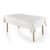 Toalha de Mesa Retangular 6 Lugares Jacquard Fragnani Branco